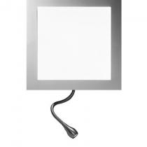 Atenea luz de parede panel 25X25 + Lector C/Quadro Cromo