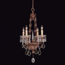 Bronze & Glass Pendant Lamp indoor 4xE14 60W