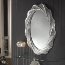 Gaudi specchio ovale 125x84cm - Foglia di argento