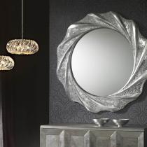 Gaudi mirror Round 97x97cm - Silver Leaf