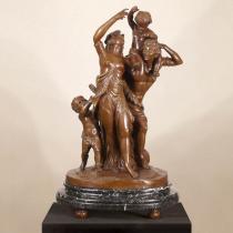 escultura di Bronzo la familia di Clodion