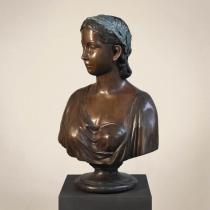 escultura di Bronzo Busto Dama
