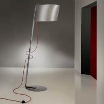 Flow lámpara of Floor Lamp 1L Chrome steel Inox + lampshade