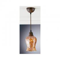 Lluvia Pendant Lamp 1L oxide forge + lampshade Copper