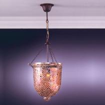 Sorrento Pendant Lamp 1L Óxido Silver + Glass Copper