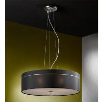 Ibis Pendant Lamp 3L Chrome + lampshade fabric Black