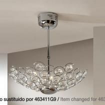 Luppo ceiling lamp 6L G9 Extensible Chrome Glass facetado