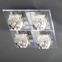 Cubic Plafón 4L Cromo brillo/Metacrilato Biselado