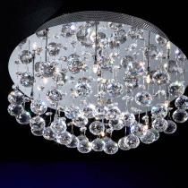 Estratos ceiling lamp Round 9L bright chrome/Glass Asfour