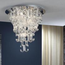 Calima ceiling lamp 9L G9 42w bright chrome/Glass