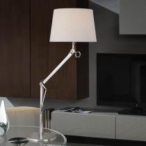 Atlas Table Lamp 1L Aluminium Anodized + lampshade Crude