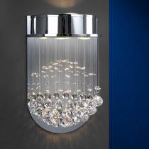 Estratos Wall Lamp 3L bright chrome/Glass Asfour