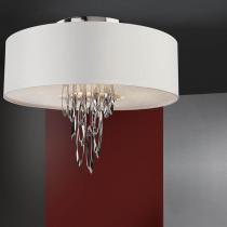 Domo ceiling lamp 4xE14 LED 4W 55 ø bright chrome + white