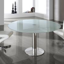 Alba Extendable dining table Stainless Steel/Glass