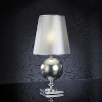Terra Lampe de table Argent + abat-jour plateada