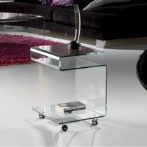 Glass mesa auxiliar Transparente