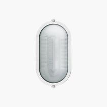 Plafoniere Wall Lamp oval with grill A60 60w white