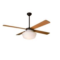 Schoolhouse Fan with light + control Pared