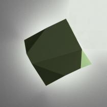 Origami luz de parede Modulo a - Lacado Verde Oxido