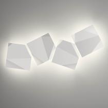 Origami luz de parede Quádruplo - Lacado branco Mate
