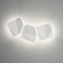 Origami luz de parede triplo - Lacado branco Mate