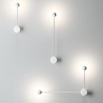 Pin wall light 40cm 1xLED 4,5W dimmable - Lacquered Cream