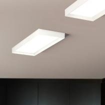 Up lâmpada do teto Quadrada 1 x prato LED 50w - Lacado branco