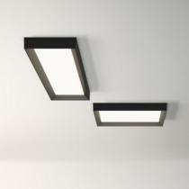 Up ceiling lamp Square 1 x plate LED 50w - Lacquered Graphite