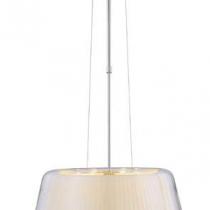 Plisse 2 Lámpara Colgante Cromo/Cristal Transparente 6L