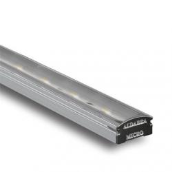 Micro 52cm 5 Power LED 1w paso 10 8w 24v 3000K IP40 Aluminio Anodizado