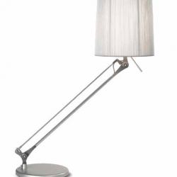 Tech Lamp of Trabajo E27 20W lampshade of silk Silver
