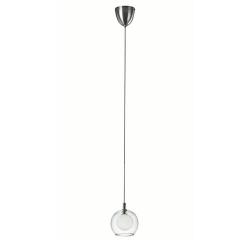 Double Pendant Lamp 1 G4 20W Glass bola Nickel mate