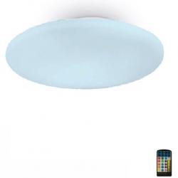 Sun ceiling lamp PLANO Glass opal 40cm RGB