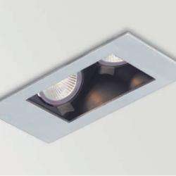 Secret Double Downlight Encastré orientable 45 QR-CBC 51 2x50w blanc mat