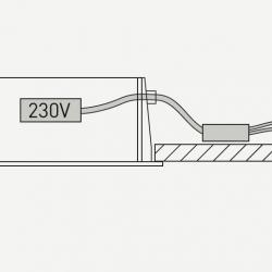 Cable von alimentación für Profile 040/140 Dimmable push (Zubehörteil)