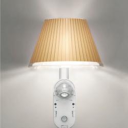 Choose Wall Lamp + LED Structure Grey Aluminium, Diffuser pergamino
