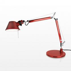 Tolomeo Micro (con base della lampada tavolo) halógena E14 1x46w - Rosso anonizado