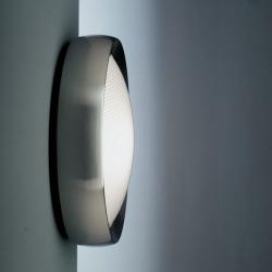 Niki Wall lamp/ceiling lamp Diffuser en Glass printed prismático/Satin c/emerg.