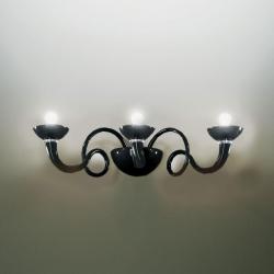 Pantalica triple wall lamp Black