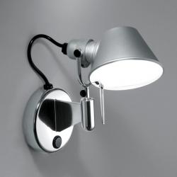 Tolomeo Micro Faretto Wall Lamp LED 8w with switch dimmable - Aluminium