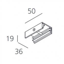 Rail Trifásico de Surface Accessoire Clip pour fixation a plafón/suspensión blanc