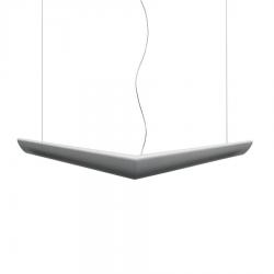 Mouette luminary Pendant Lamp symmetric T16 G5 4x24w no dimmable cable of 6m white opal
