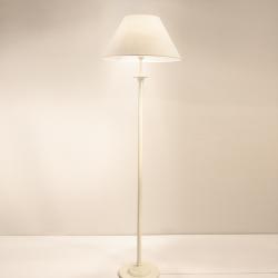 Provence 2081 1 lámpara de Lampadaire Lampe avec abat-jour de tissu de lino blanc roto 1xE27