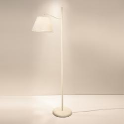 Provence 2331 1 lámpara de Lampadaire Lampe avec abat-jour de tissu de lino blanc roto 1xE14