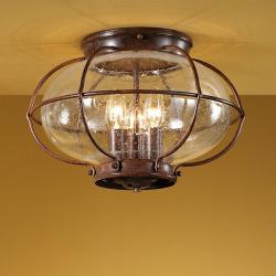Rustic FL 255 ceiling lamp Glass burbuja 1xE14