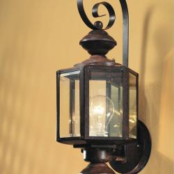 Rustic 5822 Wall Lamp farol with Glass biselado 1xE14