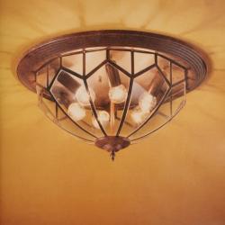 Rustic 6281 G ceiling lamp Glass biselado 6xE14