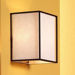 Fuji W 3072 B/1 Wall Lamp forja with lampshade of fabric beige 1xE27