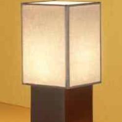 Fuji T 4061 /1 Lampe de table forja avec abat-jour de tissu beige et cuir 1xE27
