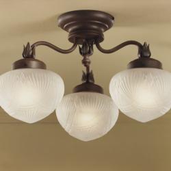 Classic 1980 3 ceiling lamp Satin Glass 3xE27